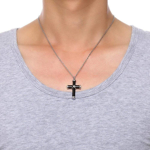 mens cross ashes necklace lord s
